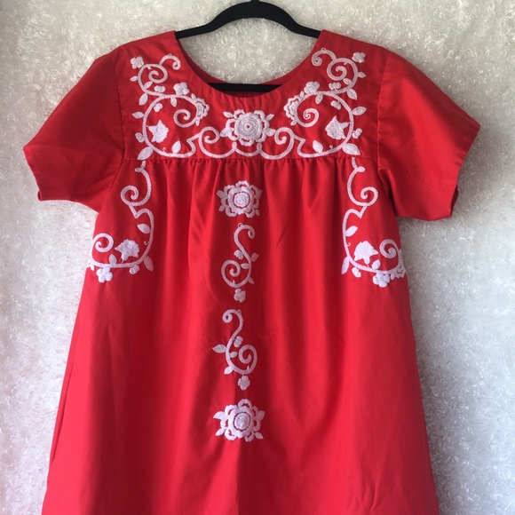 Dresses & Skirts - Embroidered Dress with Pockets